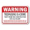 Signmission Safety Sign, 12 in Height, Aluminum, No Tres - Warning Tres A-1218 No Tres - Warning Tres - alternate 1